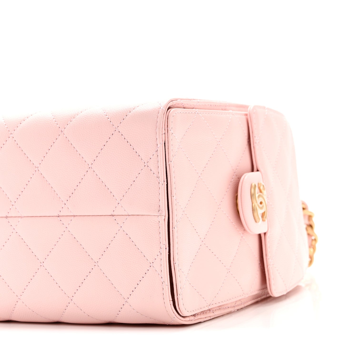 Caviar Quilted Small Chanel 25 Handbag Light Pink
