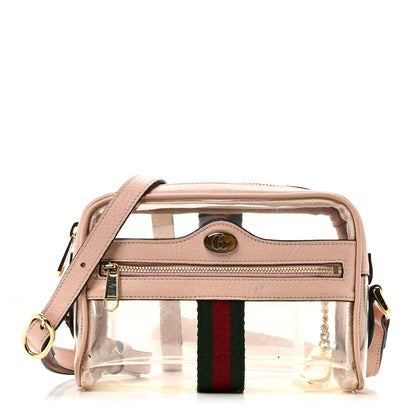 Gucci Vinyl Web Mini Ophidia Transparent Shoulder Bag Perfect Pink 1 of 11