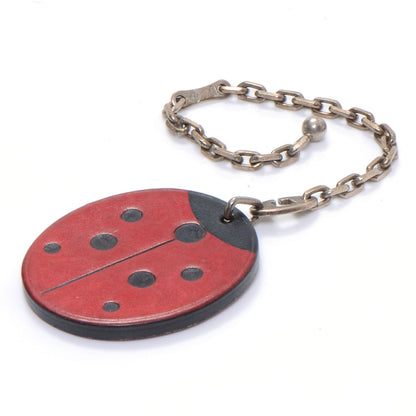 Hermes Leather Lucky Lady Bug Key Ring 1 of 5