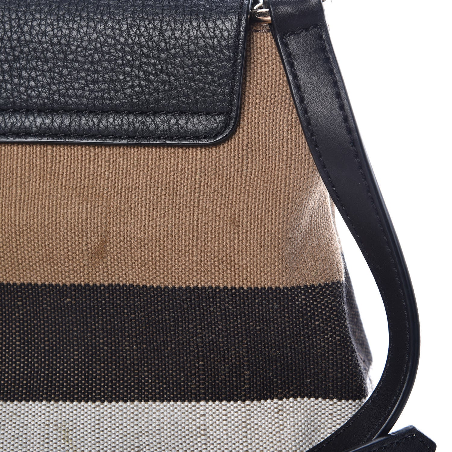Burberry Mega Check Grainy Calfskin Small Gowan Messenger Bag Black 10 of 15