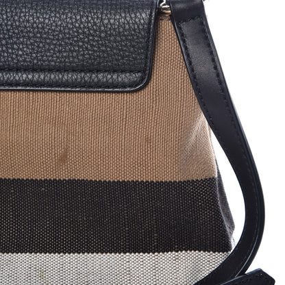 Burberry Mega Check Grainy Calfskin Small Gowan Messenger Bag Black 10 of 15