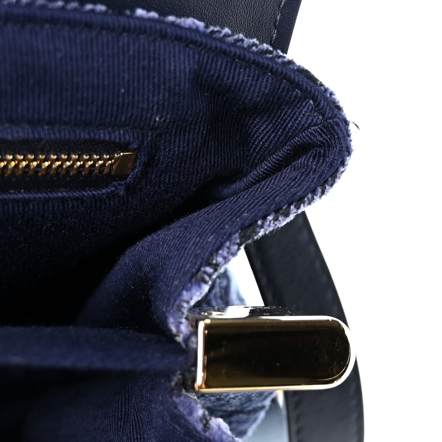 Salvatore Ferragamo Jacquard Gancini Monogram Small Mia Crossbody Bag Denim Midnight Blue 11 of 11