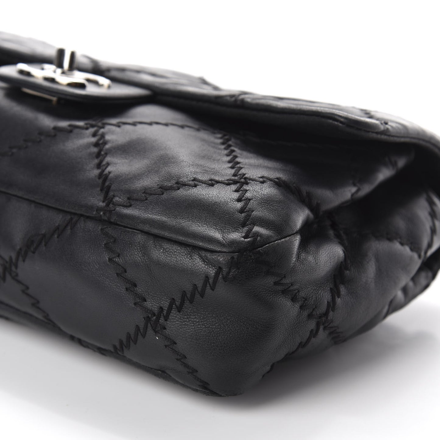Lambskin Ultimate Stitch Flap Black