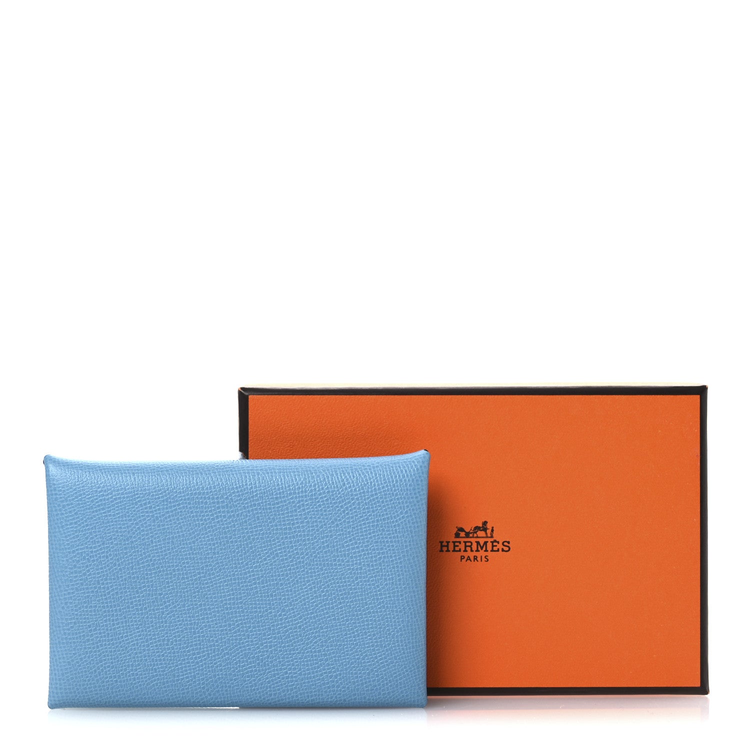 Hermes Madame Calfskin Calvi Duo Card Case Bleu du Nord 9 of 9