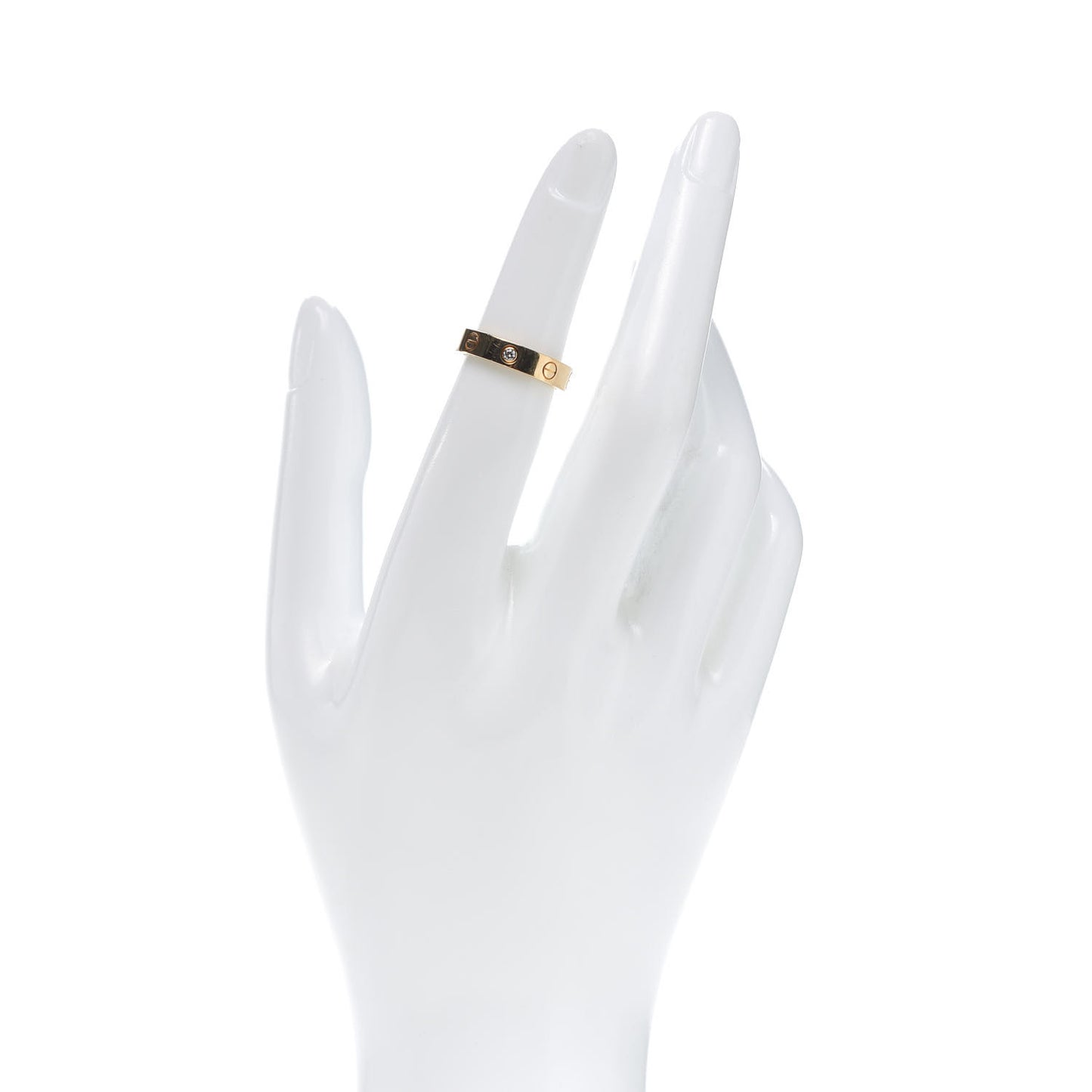 18K Yellow Gold Diamond 4mm LOVE Wedding Band Ring 49 4.75