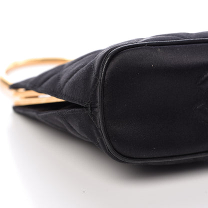 Chanel Satin Quilted Evening Bag Black 10 of 16
