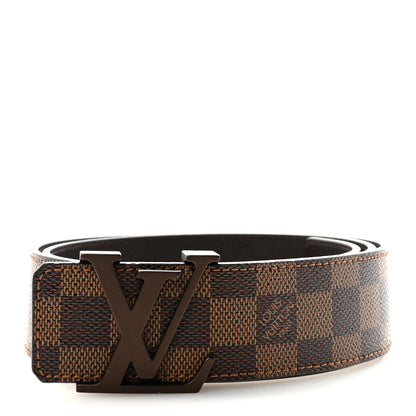 Louis Vuitton Damier Ebene LV Initiales 90 36 Belt 1 of 5