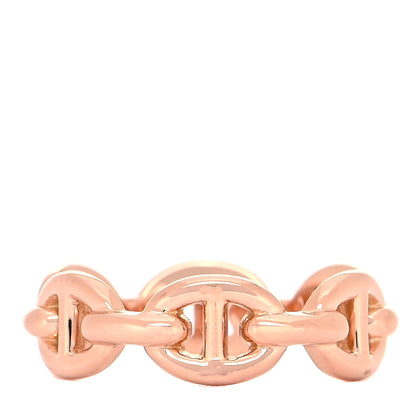 Hermes 18K Rose Gold PM Chaine D'Ancre Enchainee Ring 50 5.25 3 of 5