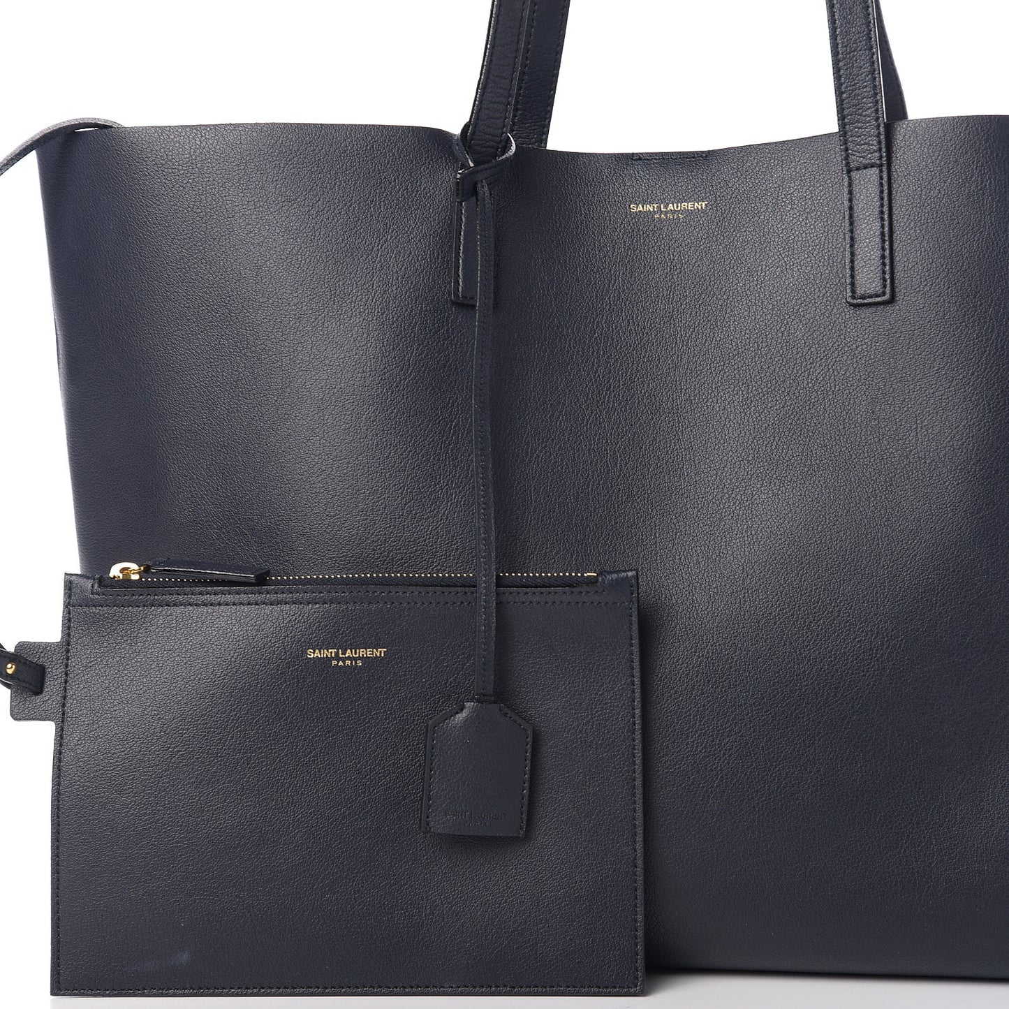 Calfskin Large Shopping Tote Deep Marine