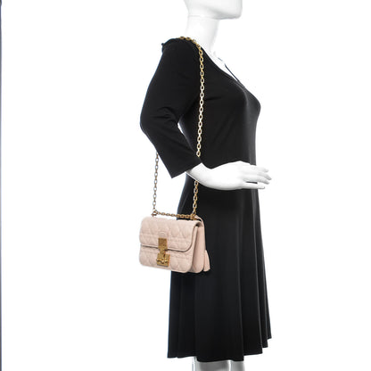 Christian Dior Lambskin Cannage Small Dioraddict Flap Rose Poudre 2 of 11