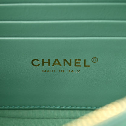 Chanel Caviar Quilted Mini CC You Camera Case Dark Green 6 of 10