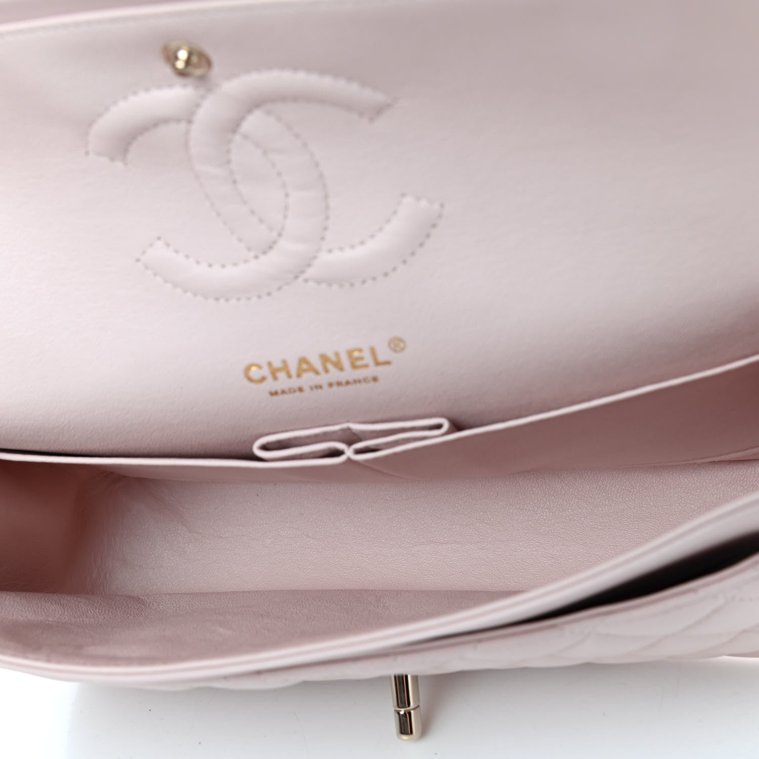 Chanel Lambskin Quilted Medium Double Flap Light Pink 4 of 4