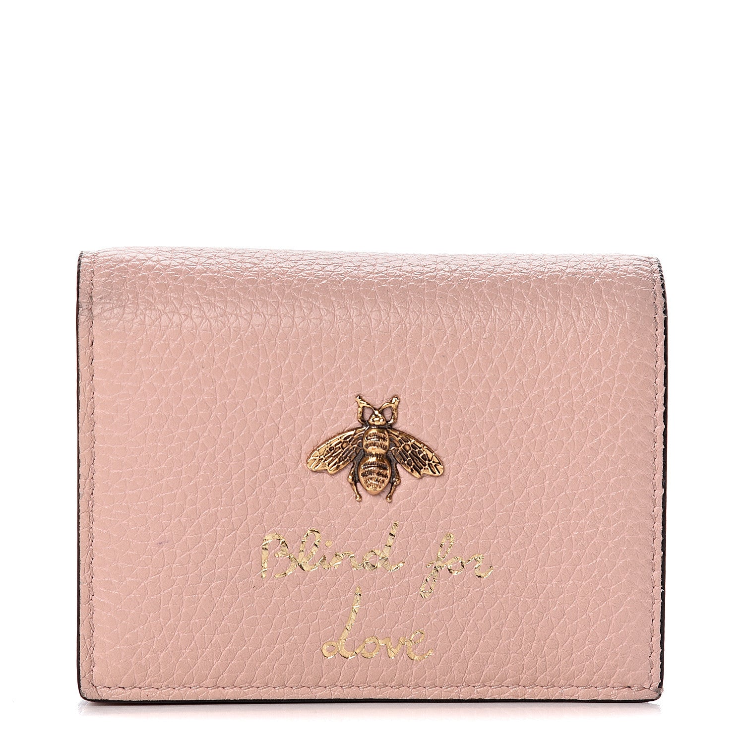 Gucci Cellarius Calfskin Blind for Love Animalier Card Case Perfect Pink 1 of 12