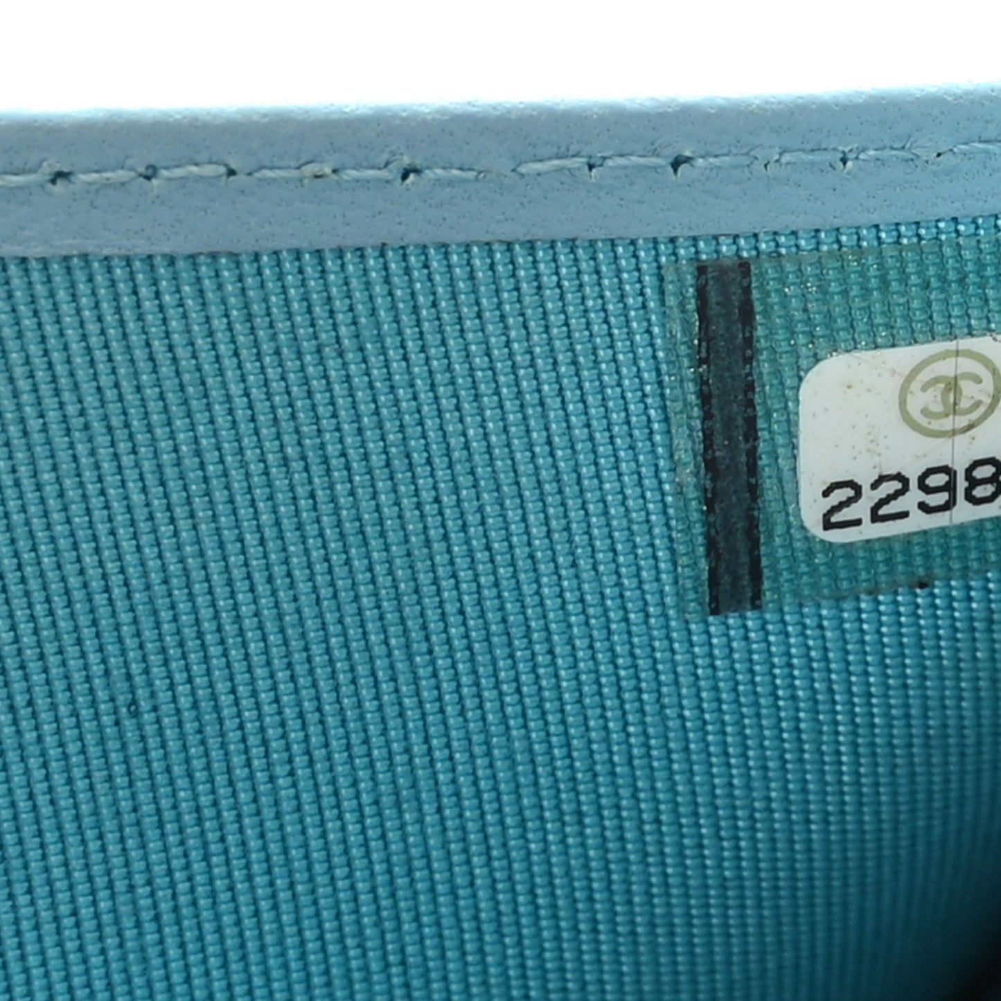 Lambskin Quilted Compact Flap Wallet Light Blue