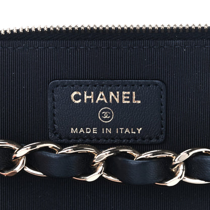 Chanel Lambskin Crochet Quilted Small Vanity Case With Chain Black 6 of 9