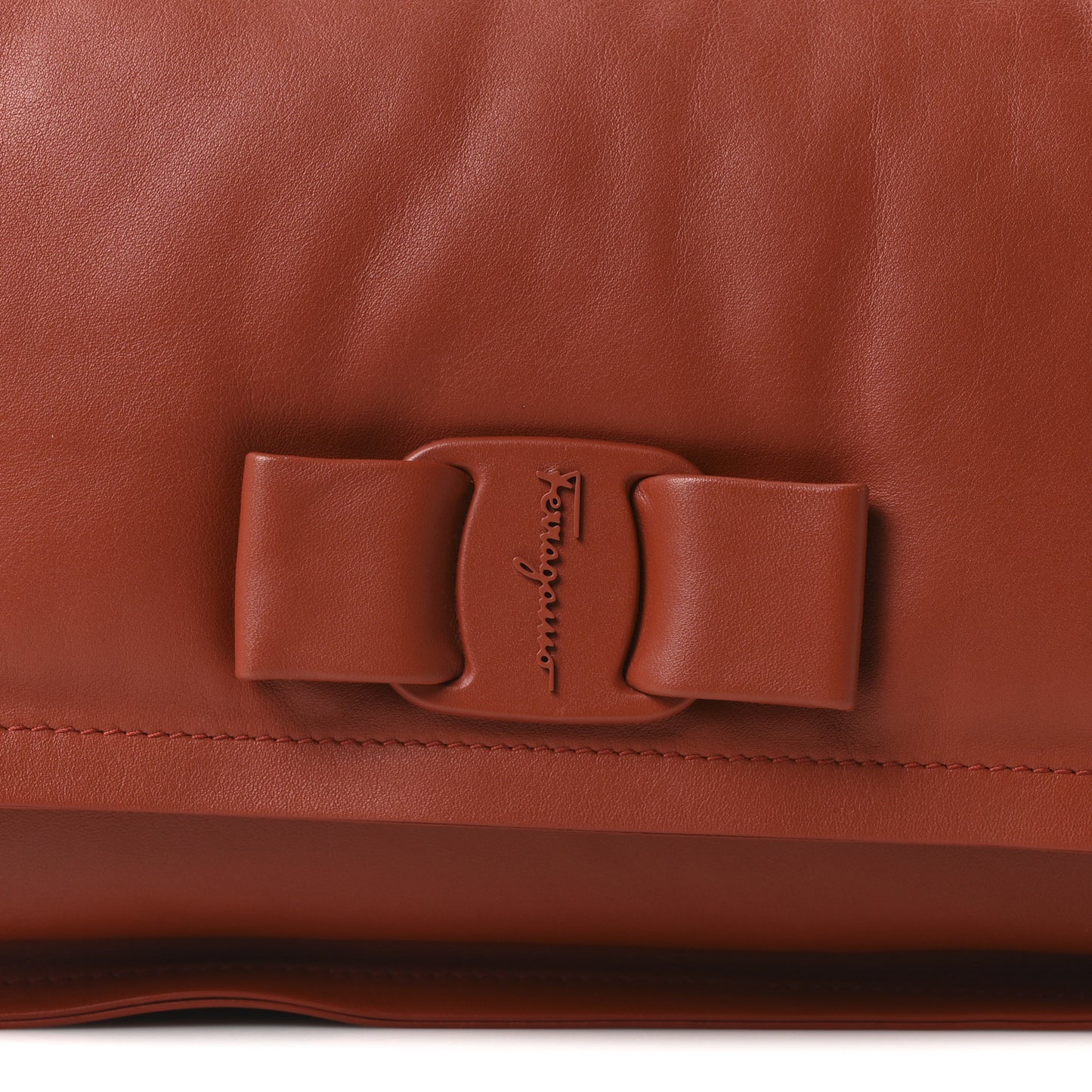 Calfskin Small Viva Bow Shoulder Bag Ramas