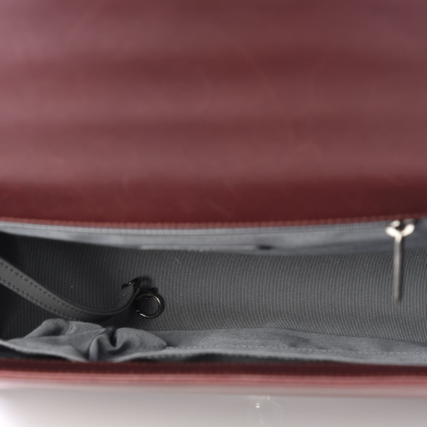 Lambskin Quilted Large Boy Flap Burgundy