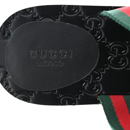 Gucci Nylon Guccissima Web Womens Thong Sandals 38 Green Red Black 7 of 7