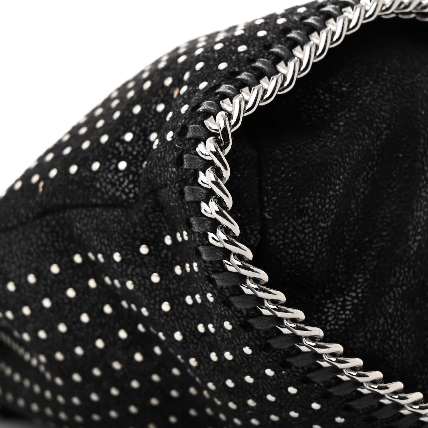 Stella McCartney Shaggy Deer Small Falabella Studded Bucket Bag Black 9 of 10