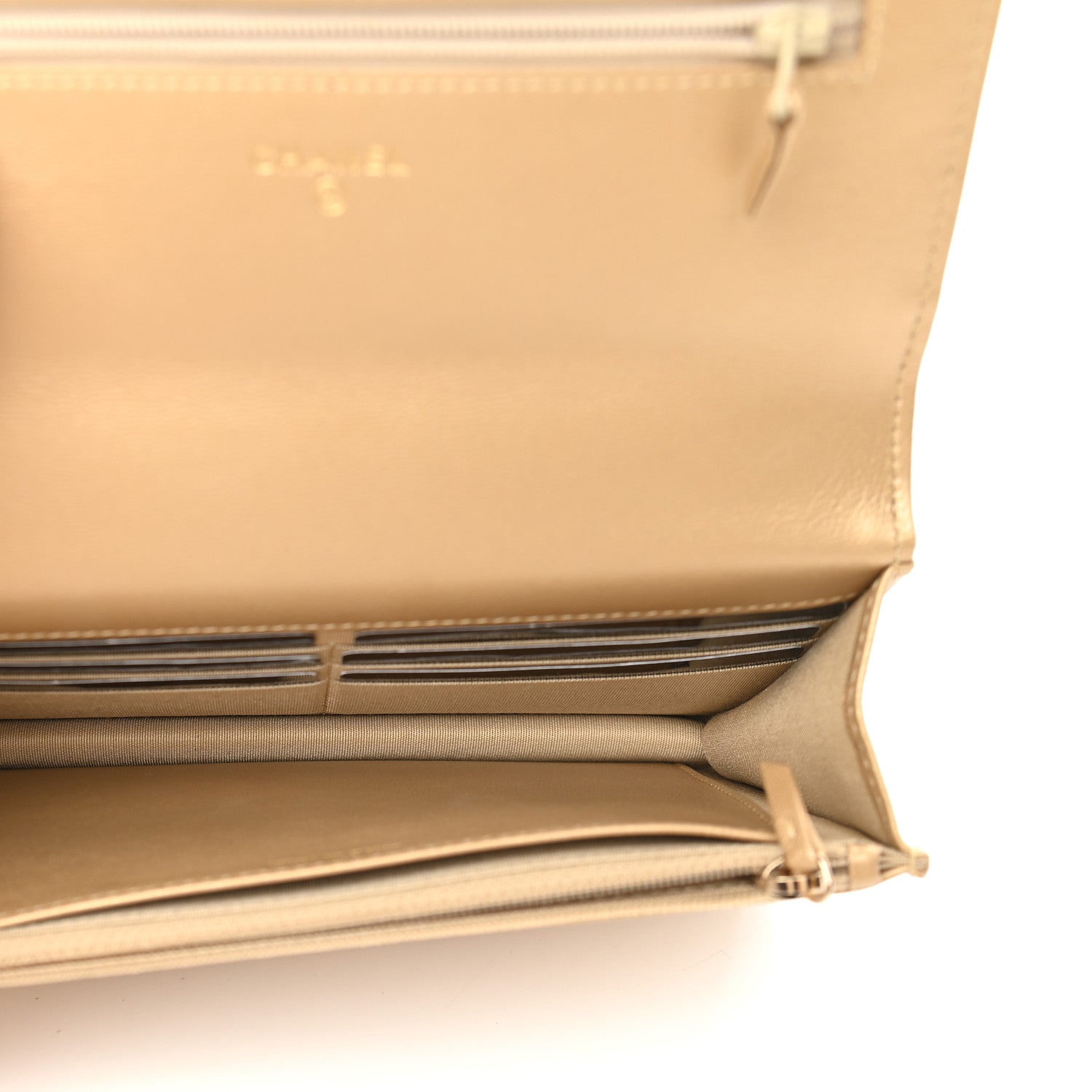 Chanel Metallic Goatskin Quilted Chanel 19 Wallet On Chain WOC Gold 5 of 10