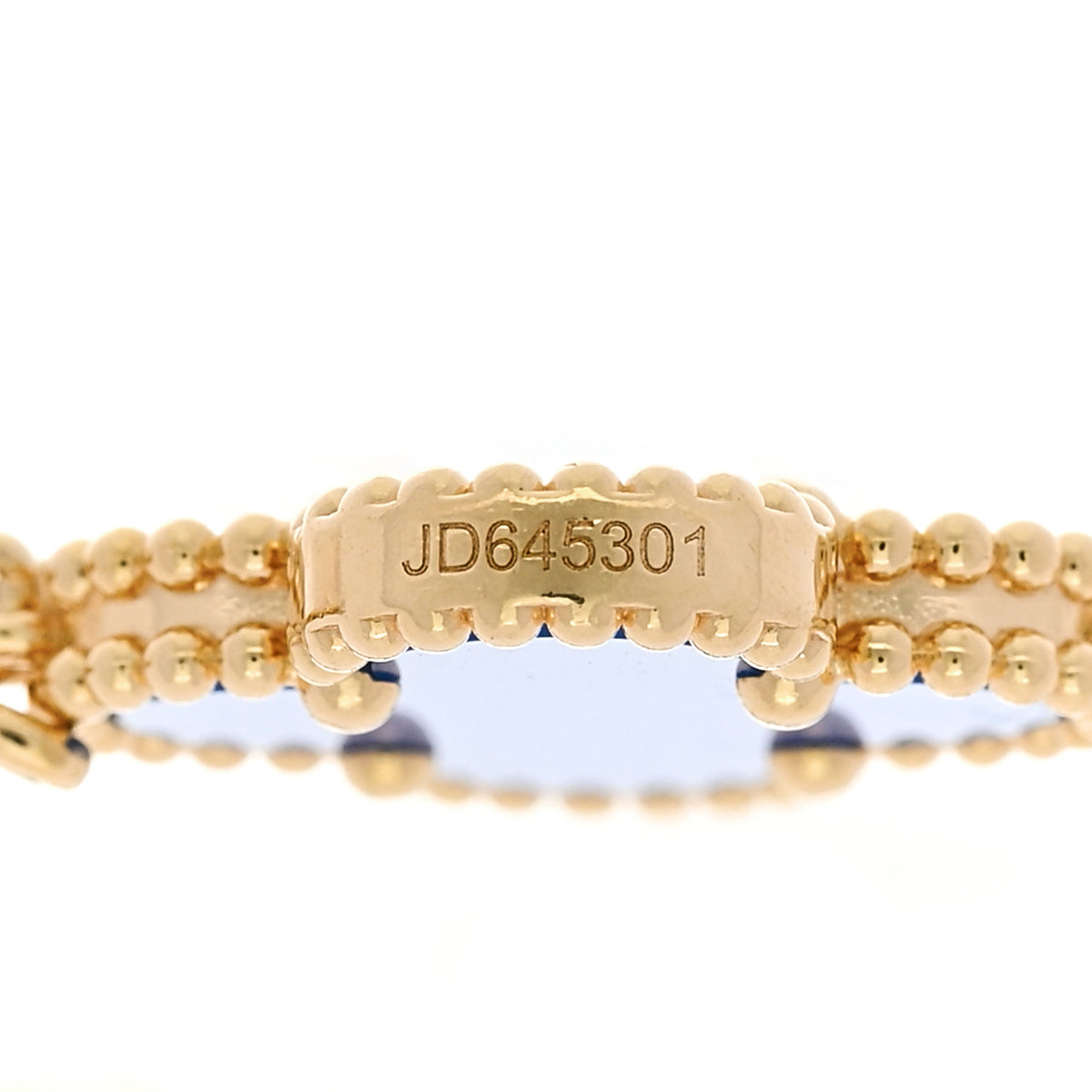 Van Cleef & Arpels 18K Yellow Gold Blue Agate 5 Motifs Vintage Alhambra Bracelet 4 of 5