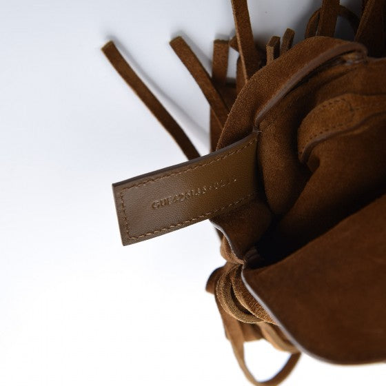 Suede Fringe Toy Monogram Anita Crossbody Bag Light Ocre