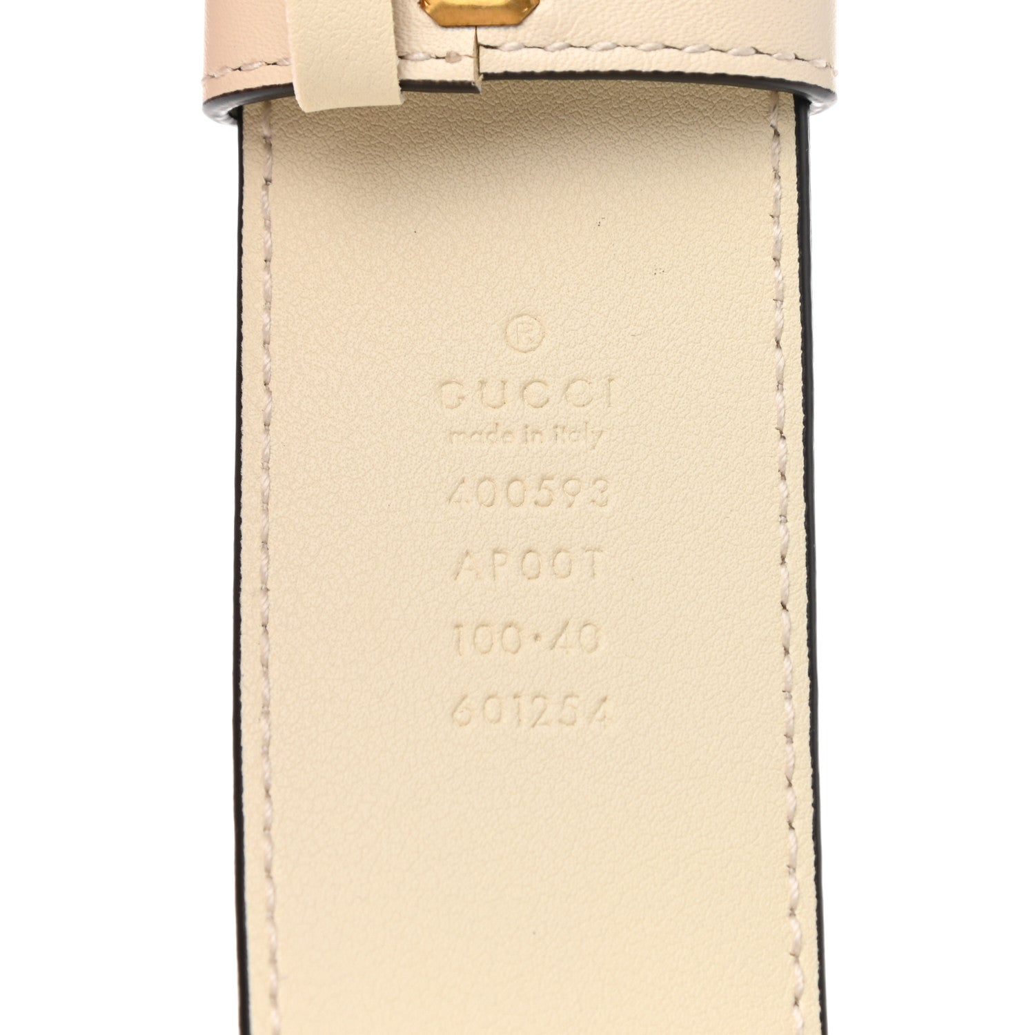 Gucci Calfskin Double G 40mm Belt 100 40 Mystic White 3 of 7