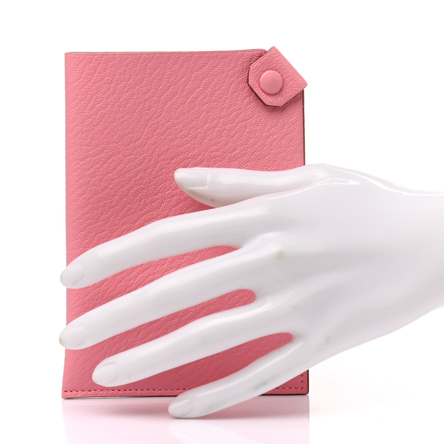 Hermes Chevre Mysore Tarmac PM Passport Holder Rose Confetti 2 of 7