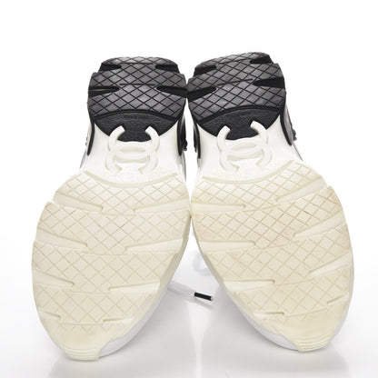 Chanel Calfskin Neoprene CC Sneakers 38.5 White Black 7 of 7