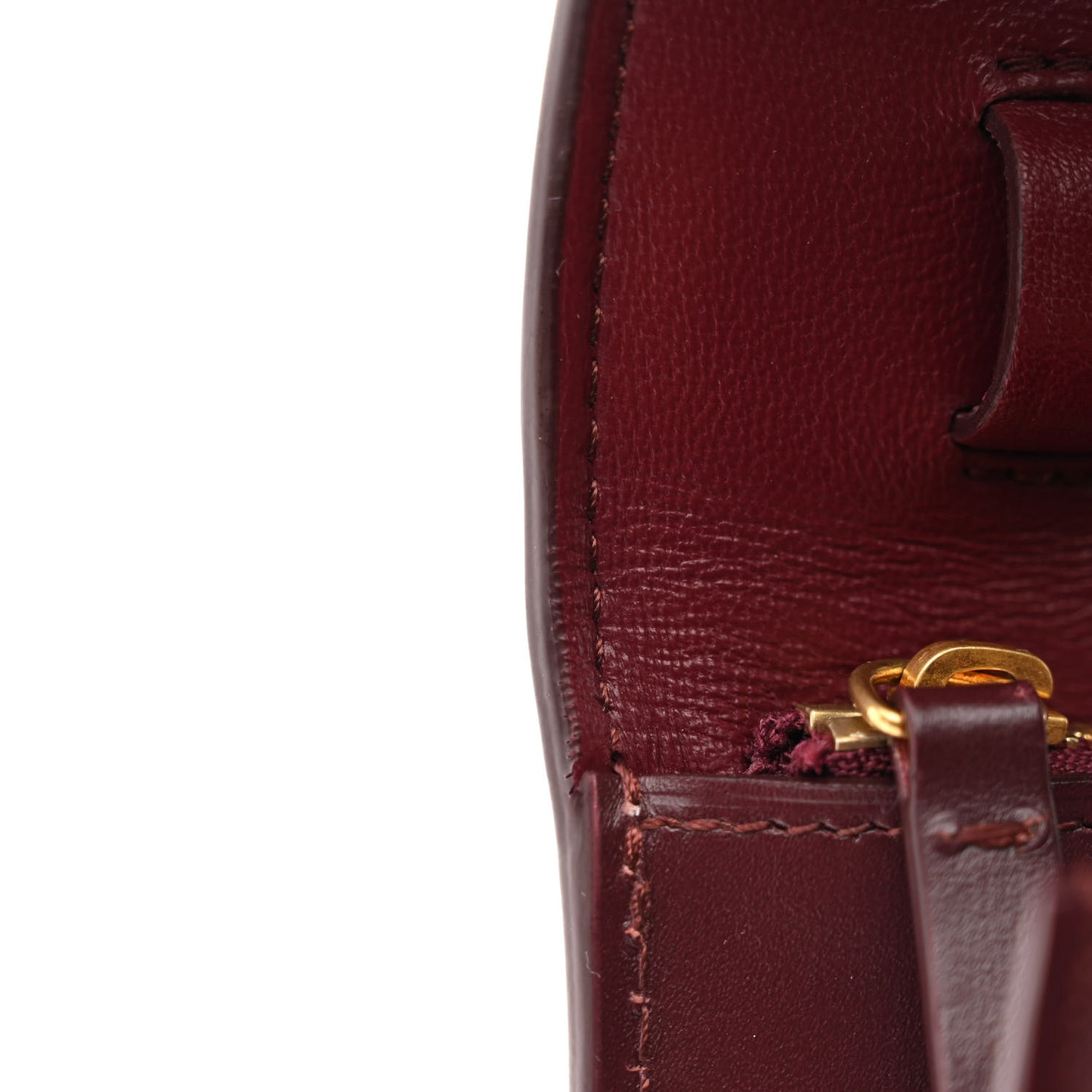 Box Calfskin Medium Classic Box Flap Bag Burgundy