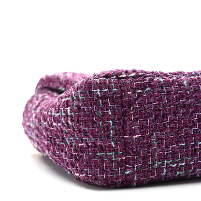 Chanel Tweed Quilted Medium Chanel 19 Flap Purple 8 of 9