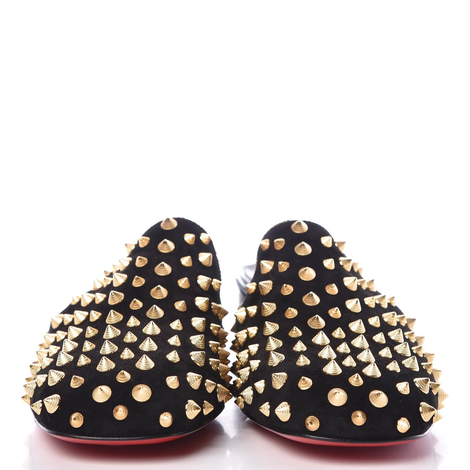 Christian Louboutin Suede Spikes Mulaconka 35 Mules 41.5 Black 2 of 8