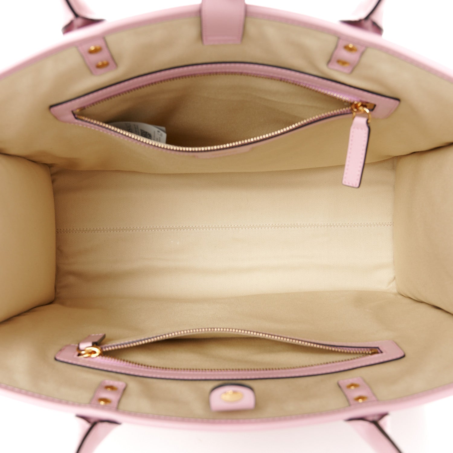 Versace Jacquard Canvas Large Allover Medusa Tote Baby Pink Beige 4 of 10