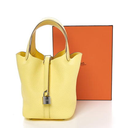 Hermes Taurillon Clemence Ostrich Touch Picotin Lock 18 PM 11 of 11