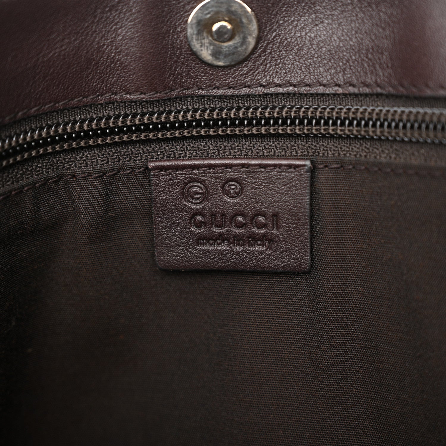 Gucci Calfskin Canvas Monogram Flat Vertical Tote Brown 6 of 11