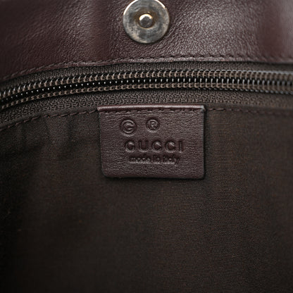 Gucci Calfskin Canvas Monogram Flat Vertical Tote Brown 6 of 11