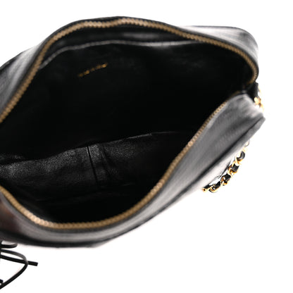 Chanel Lizard Quilted Small Tassel Camera Case Black 5 of 15