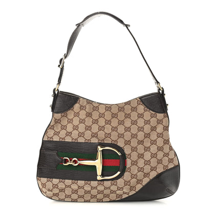 Gucci Monogram Hasler Hobo Dark Brown 1 of 17