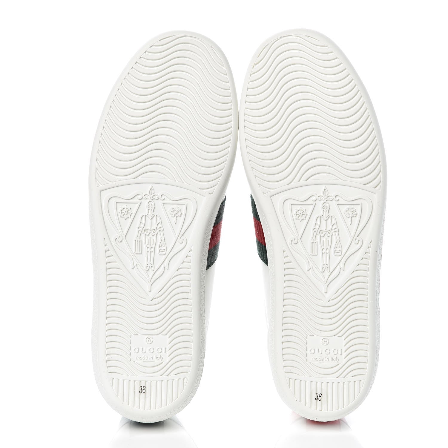 Gucci Calfskin Ayers Bee Embroidered Womens Ace Sneakers 36 White Green 6 of 20