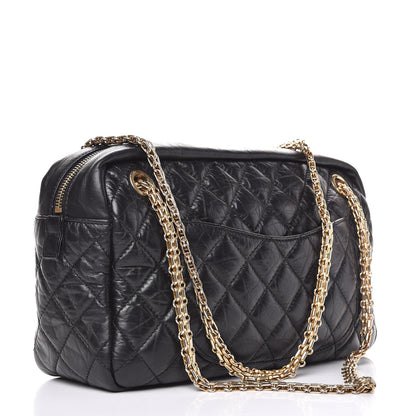 Chanel Aged Calfskin Quilted Medium Reissue Camera Case Black 3 of 7