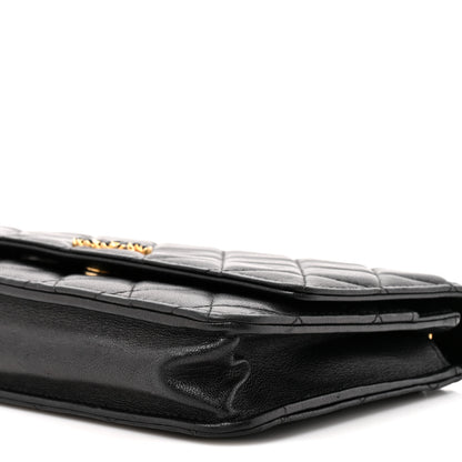 Chanel Lambskin Quilted Infinity Wallet On Chain WOC Black 9 of 10
