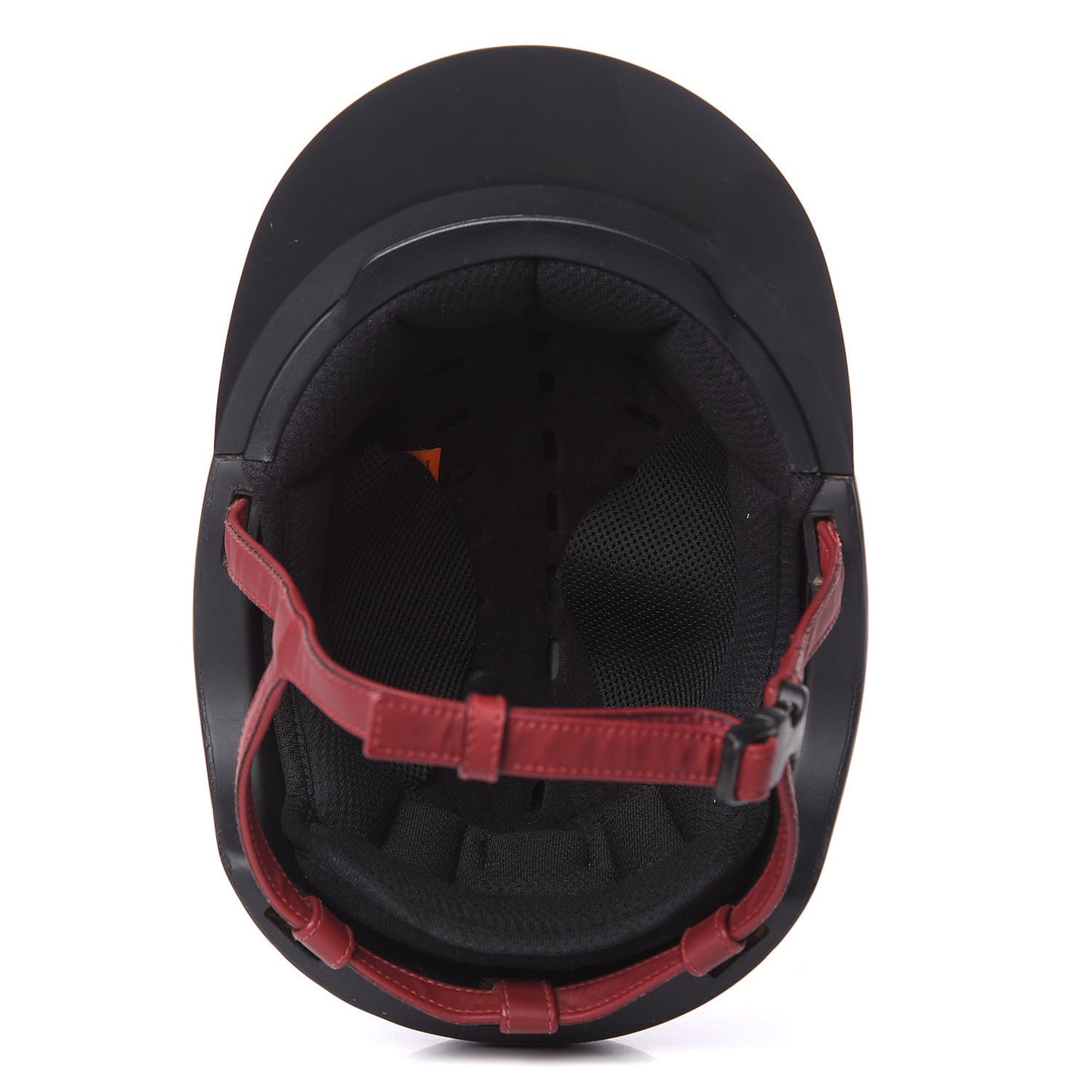 Polycarbonate Zermatt Calfskin Eole Equestrian Riding Helmet 55 Black Rouge H