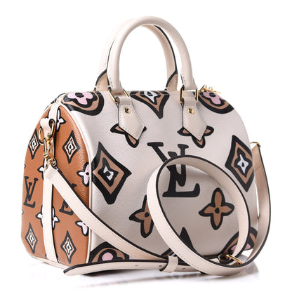 Louis Vuitton Monogram Giant Wild At Heart Speedy Bandouliere 25 Creme 3 of 10