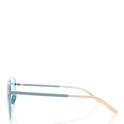 Gucci Metal Cat Eye GG0807SA Sunglasses Pale Blue 3 of 8