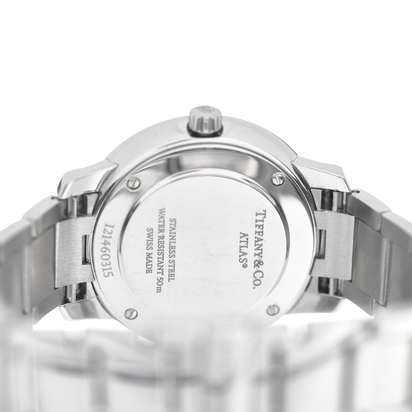 Stainless Steel Diamond Bezel 31mm Atlas 2-Hand Quartz Watch Blue Azure