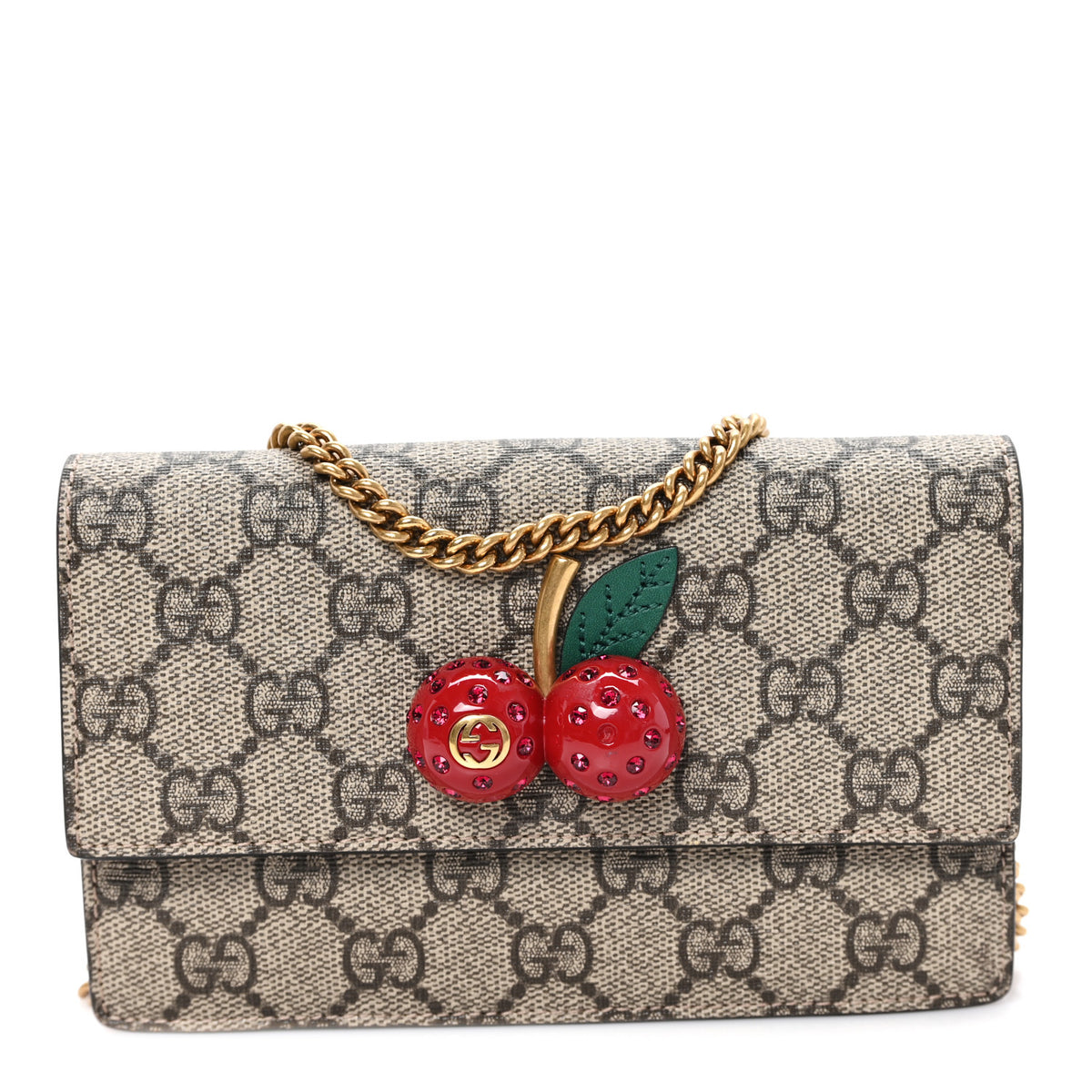 Gucci GG Supreme Monogram Mini Cherry Chain Bag 1 of 9