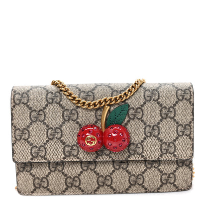 Gucci GG Supreme Monogram Mini Cherry Chain Bag 1 of 9