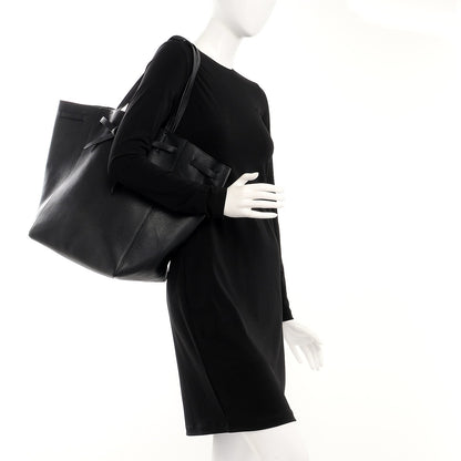 Celine Soft Grained Calfskin Medium Belt Cabas Phantom Black 2 of 9