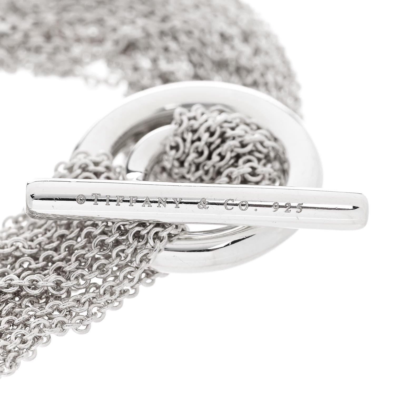 Tiffany Sterling Silver Open Heart Multi Strand Bracelet 4 of 4