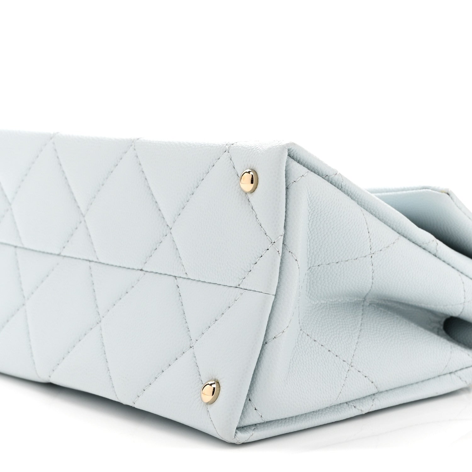 Chanel Caviar Quilted Mini Retro Twist Top Handle Flap Light Blue 10 of 11